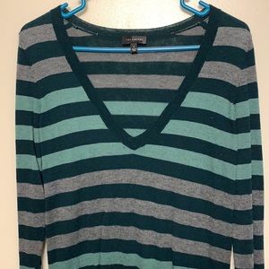 The Limited green and grey sweater